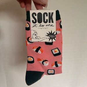 Pink Sushi Crew Socks
